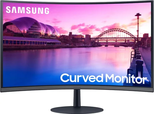 Vista 9 de Samsung - Serie T550 - Monitor de computadora FHD de 27 pulgadas (1080p), 75Hz, curvado, altavoces incorporados, HDMI, puerto de pantalla, FreeSync