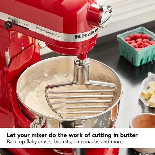 Vista 4 de KitchenAid Batidor de repostería para batidoras amasadoras de pie con tazón elevable - KSMPB7SS