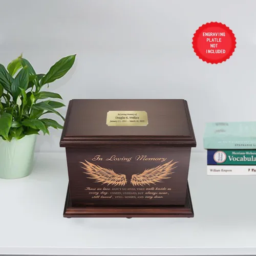 Vista 6 de Urnas conmemorativas de cremación para cenizas humanas, hombres y mujeres, caja de urnas de madera y ataúd para cenizas, hombres, mujeres y niños