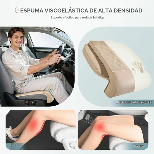 Vista 2 de Coverado Cojín de soporte extensor de patas de asiento de automóvil, cojín para asiento del conductor, soporte universal para patas de asiento