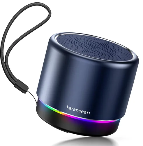 Vista 14 de Altavoz Bluetooth portátil 5.4, mini altavoz, duración de la batería de 12 horas y micrófono de reducción de ruido, cubierta de metal