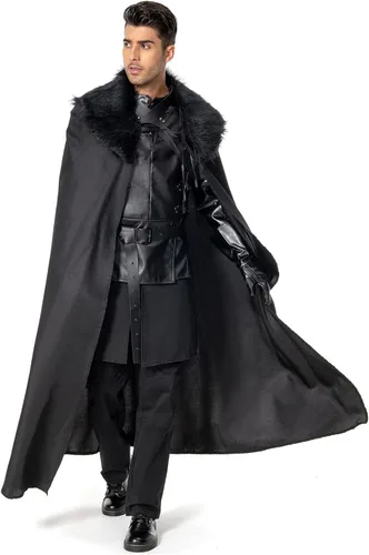 Vista 9 de Traje para cosplay de Jon Snow, de Game of Thrones Night's Watch, marca Sidnor GoT.