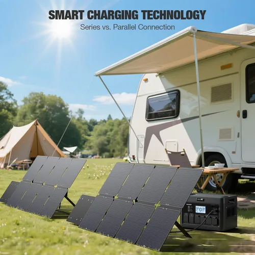 Vista 8 de GRECELL - Panel solar portátil de 240 W para central eléctrica, ultraligero y plegable 25% Efficiency Mono Foldable Solar Charger with 4