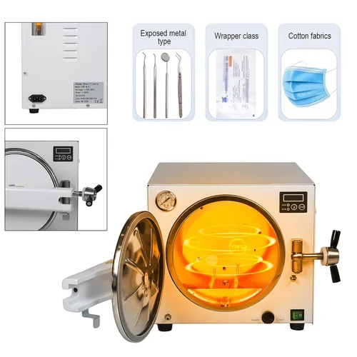 Vista 7 de 18L autoclave vacío alta presión alta temperatura máquina de vapor mini laboratorio Euipment Digital Display