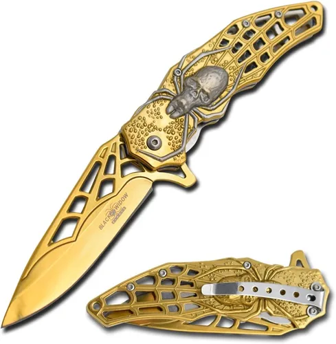 Vista 9 de Snake Eye Tactical Cuchillo de bolsillo plegable Mango de diseño de hoja resistente (azul)