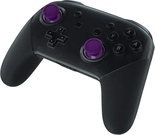 Vista 4 de eXtremeRate Palillos de mando 3D de repuesto color morado palillos de pulgar analógicos con destornillador cruzado para mando Nintendo Switch Pro