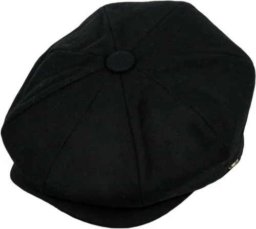 Vista 6 de Sombrero clásico de 8 paneles de mezcla de lana Newsboy Snap Brim Collection para hombre