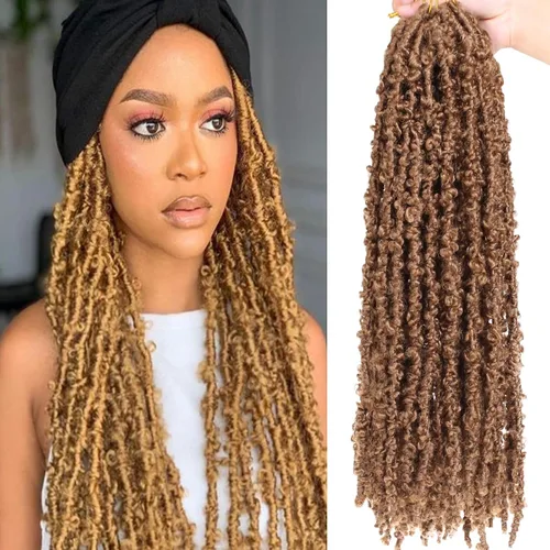Vista 13 de ZRQ Butterfly Locs Cabello de Ganchillo Corto 6 Paquetes Negro Cabello Bob de Ganchillo 8 Pulgadas Locs Sintéticos Desordenados Desgastados Trenzas
