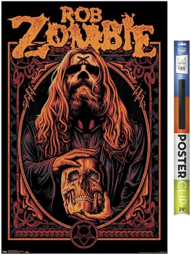 Vista 17 de Trends International Rob Zombie - Warlock Wall Poster, 14.725" x 22.375", Barnwood Framed Version