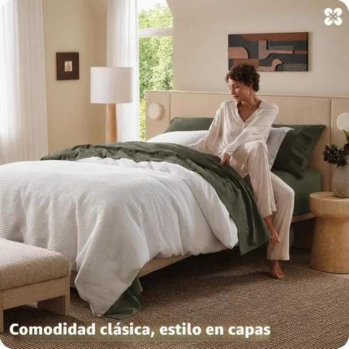 Vista 6 de Bedsure PureWoven - Juego de funda de edredón 100% algodón, 2 piezas