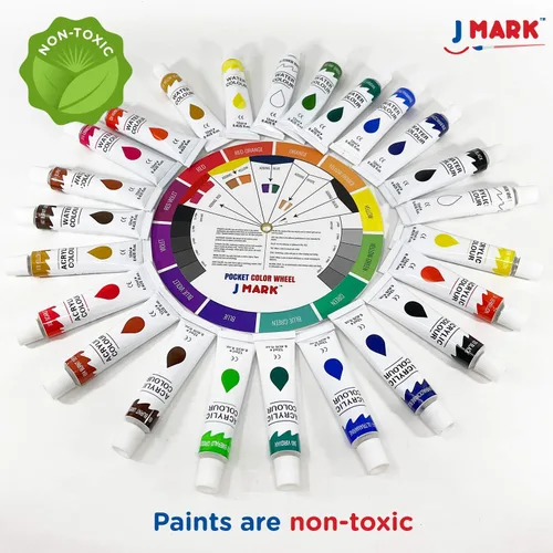 Vista 4 de J MARK Kit de pintura para adultos, juego de pintura y lienzo, juego de pintura acrílica y acuarela, juegos de arte
