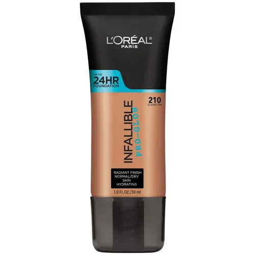 Vista 16 de L'Oreal Paris Base de maquillaje Infallible Pro-Glow hasta 24 horas, Creme Cafe, 1 onza líquida.