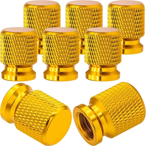 Vista 25 de 4 piezas de tapas de válvula de neumático con estilo púas, cubiertas de válvula de neumático universales de aleación de aluminio a prueba de polvo