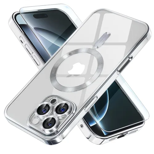 Vista 28 de Misea Funda magnética para iPhone 14 compatible con MagSafe [nunca amarillenta] [protección contra caídas de grado militar] protector completo