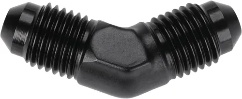 Vista 5 de 3AN macho a 3AN macho Flare 45 grados Unión acoplador adaptador de montaje aluminio negro