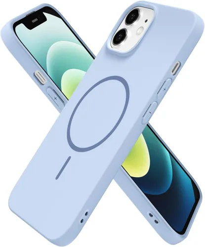 Vista 188 de Oakxco Funda de Silicona Mag Safe para iPhone 12 Pro Max, Funda Magnética Delgada y Fina Compatible con Carga Inalámbrica MagSafe, Bonita Funda