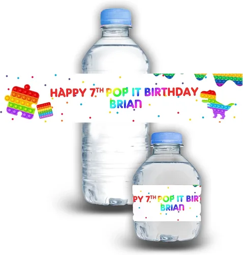 Vista 11 de Calcomanías impermeables para botellas de agua para niños, personalizables, paquete de 12 (coches)