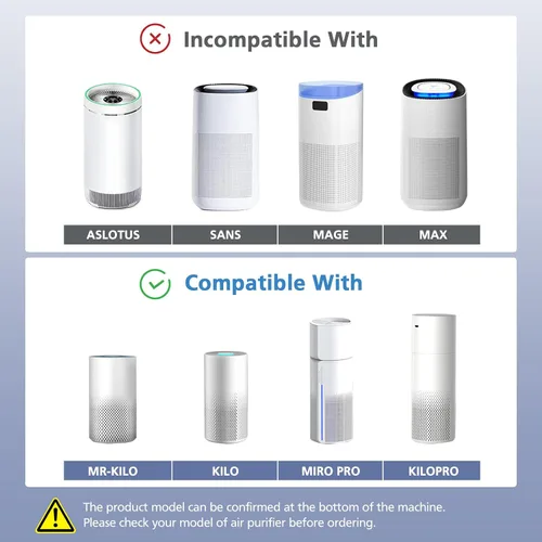 Vista 7 de Filtro KILO compatible con Afloia KILO, KILOPLUS, KILOPRO, MIRO, MIRO PRO y MORENTO MR-Kilo, purificador de aire Kalo, sistema de filtración de 3