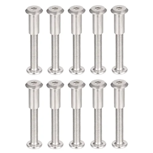 Vista 6 de uxcell Poste de tornillo para orificio de 5/16 pulgadas (0.315 in) de diámetro, macho M6x20mm, hebilla de cinturón hembra de 0.236x0.709 in, pernos