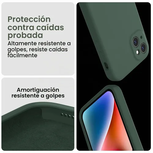 Vista 4 de FireNova - Funda diseñada para iPhone 13, 6.1 pulgadas, color verde alpino