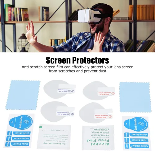 Vista 3 de 070 4Pcs Protective Film Lens Protector for Oculus Quest 2, Scratch-Resistant Lens Film VR Screen Cover Protectors for Virtual Reality Lenses