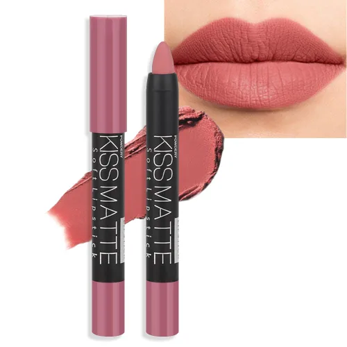 Vista 15 de BINGBRUSH Lápiz labial mate de larga duración, tinte de delineador de 01