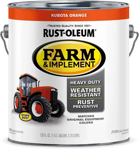 Vista 19 de Rust-Oleum Farm & Implement 280176 - Pintura esmaltada, galón, naranja (Allis Chalmers Orange)