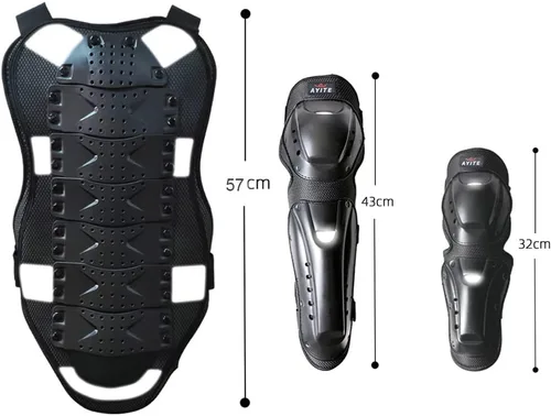 Vista 8 de Accesorios para motocicleta, coderas y rodilleras y protector de pecho, equipo de motocross para hombres y mujeres, equipo para bicicleta de tierra