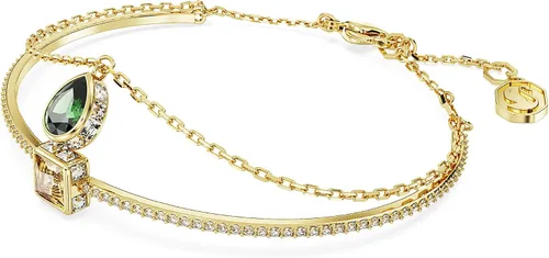 Vista 2 de Swarovski Chroma Twist Cocktail Ring, Versatile Multi Color Crystals, Playful Rotating Construction, Gold Tone Finish