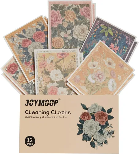 Vista 15 de JOYMOOP Esponja de cocina de dibujos animados, esponjas de celulosa para limpieza, esponjas antiarañazos para lavar platos, esponja reutilizable
