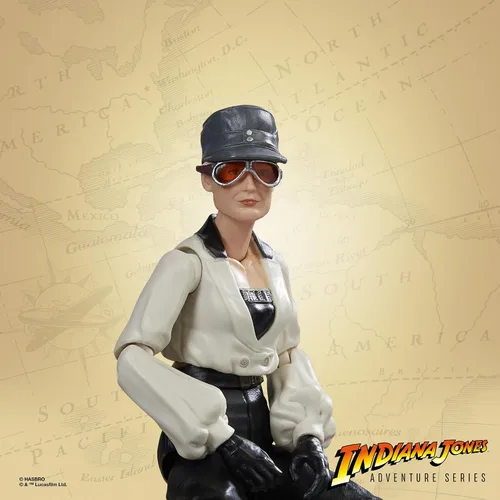 Vista 3 de Indiana Jones and The Last Crusade Adventure Series Dr. Elsa Schneider Figura de acción, figuras de acción de 6 pulgadas, juguetes para niños a