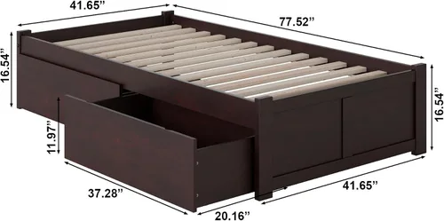 Vista 2 de Atlantic Furniture, Madera, Espresso