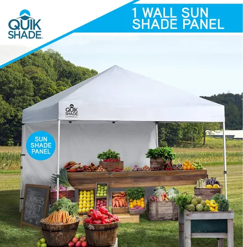 Vista 5 de Quik Shade Commercial C100 10x10 pies Toldo instantáneo con panel de pared–color blanco
