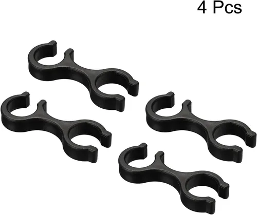 Vista 3 de PATIKIL Clips para bastón de trekking, 4 piezas, accesorios para bastón, conector de hebilla de doble varilla para senderismo al aire libre y camping