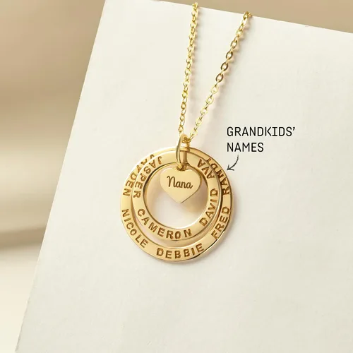 Vista 4 de Grandma Necklace with Grandkids Names, Family Name Necklace, Grandkids Name Gifts for Grandma, Mothers Day Gifts for Nana