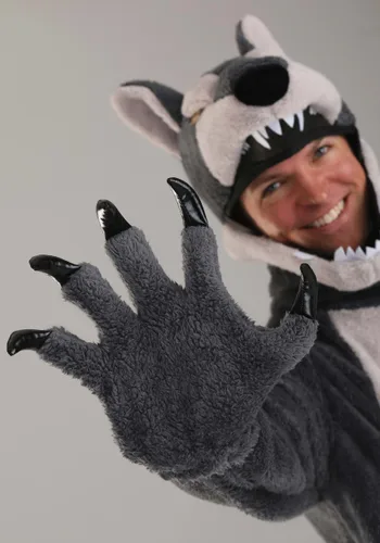 Vista 4 de Disfraz de Lobo Jawesome para Adultos Multicolor