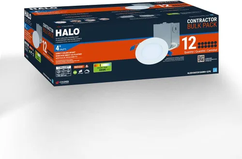 Vista 8 de HALO HLBE Foco empotrable delgado sin lata de 4 pulgadas para nueva construcción/remodelación - Paquete de 12 para contratistas