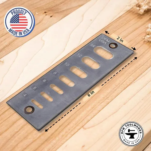 Vista 3 de DFM Tool Works Placa de ajuste A2 Domino Tenon – Compatible con carpinteros Festool Domino – Recorta tamaños de 0.157 in a 0.551 in – Se adapta a