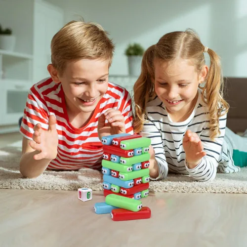 Vista 4 de Point Games Googly Tower - Juego de torre apilable con diseño divertido, rompecabezas de desarrollo e interactivo, habilidades estabilizadoras