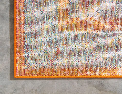Vista 8 de Unique Loom - Alfombra estilo tradicional de Rosso Collection, Polipropileno, Beige/anaranjado