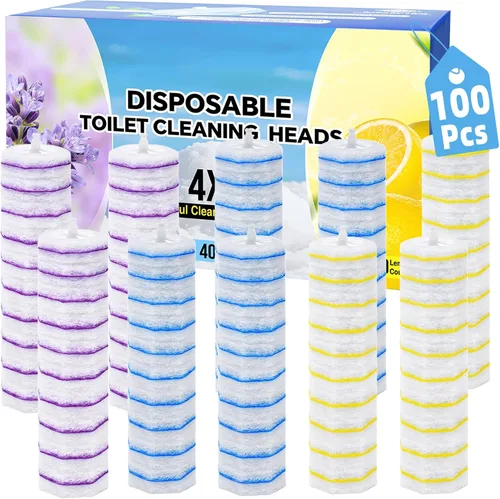 Vista 8 de 40 recambios de varilla de inodoro para Clorox, 4 almohadillas de repuesto para limpiador de inodoros para sistema de varita Clorox, cepillo