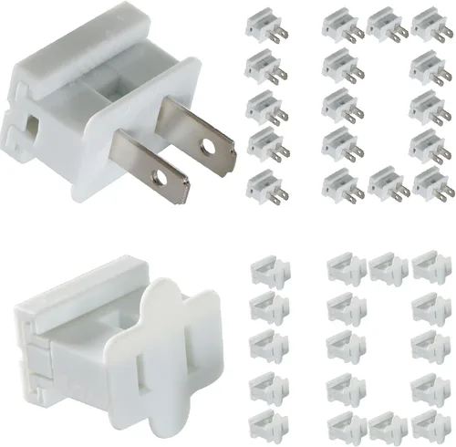 Vista 9 de SPT-1 Vampire Plugs 20 piezas Negro – Enchufe deslizante hembra y macho, enchufe eléctrico de repuesto para luces de decoración de Navidad