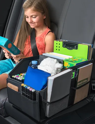 Vista 7 de Organizador de asiento de automóvil, organizador de asiento delantero, organizador plegable para automóvil y almacenamiento para asiento trasero