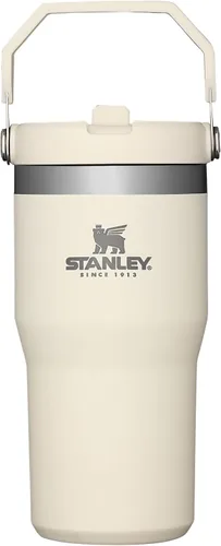 Vista 27 de STANLEY IceFlow 2.0 - Vaso con pajilla abatible con asa, 30 onzas, tapa giratoria y popote abatible, botella de agua a prueba de fugas, acero Tiza