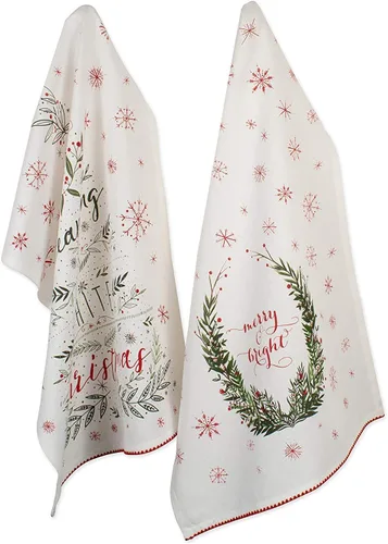 Vista 13 de DII Juego de toallas de cocina navideñas, paños de cocina florales para hornear, limpiar, entretenimiento y cocinar, 18 x 28 pulgadas, ramas