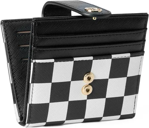 Vista 17 de BOSTANTEN - Billetera delgada para mujer, pequeña, con bloqueo RFID, tarjetero de cuero plegable con cremallera y bolsillo para monedas, Pequeña