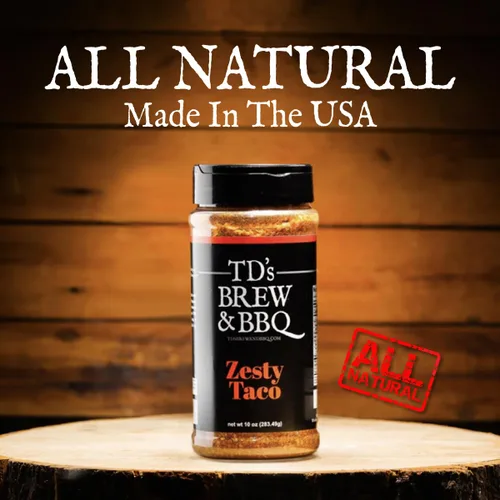 Vista 4 de TD's Brew & BBQ Zesty Taco Rub & Seasoning - BBQ Rub - Condimento para tacos - Estilo suroeste