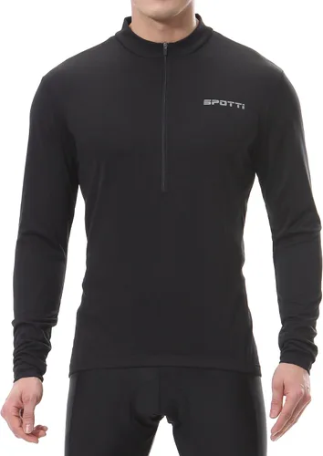 Vista 2 de Spotti Playera de mangas largas para ciclismo, para hombre. Remera para ciclismo, transpirable y de secado rápido.