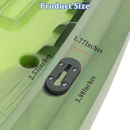 Vista 2 de Huntury Pista de kayak, pista de perfil bajo para kayak, riel de kayak, pista de montaje de accesorios de kayak, pista de engranajes de kayak