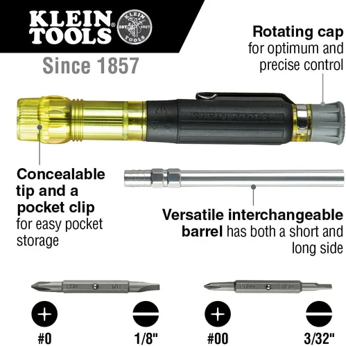 Vista 6 de Klein Tools Alicates D275-5, alicates de corte diagonal con cortador de precisión es ligero y ultra y juego de destornilladores de precisión